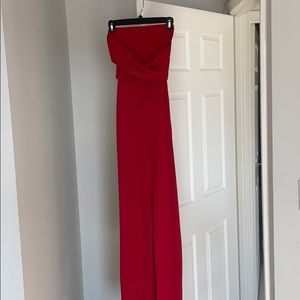 Red formal dress